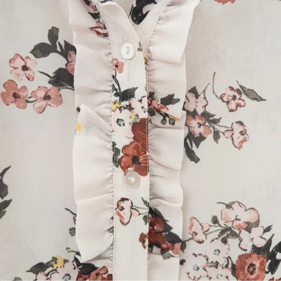 Sheryl Crowe Floral Pink Blouse - Picture 4 of 4